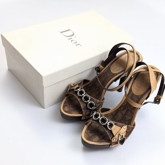 Dior monogram sandals by Galliano - T37.5