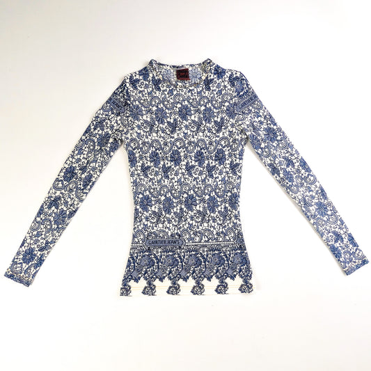 Long-sleeved T-shirt with Jean-Paul Gaultier embroidery - S