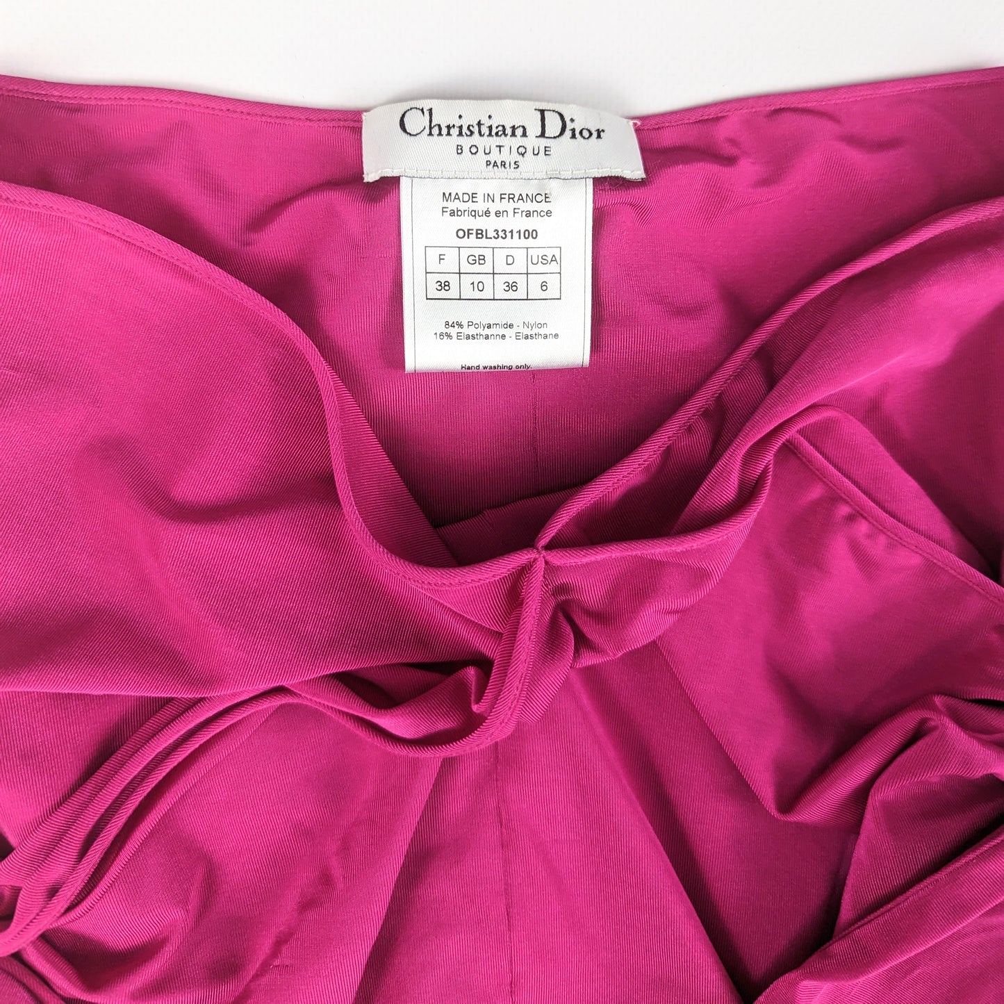 Dior pink satin skirt / top by Galliano - S