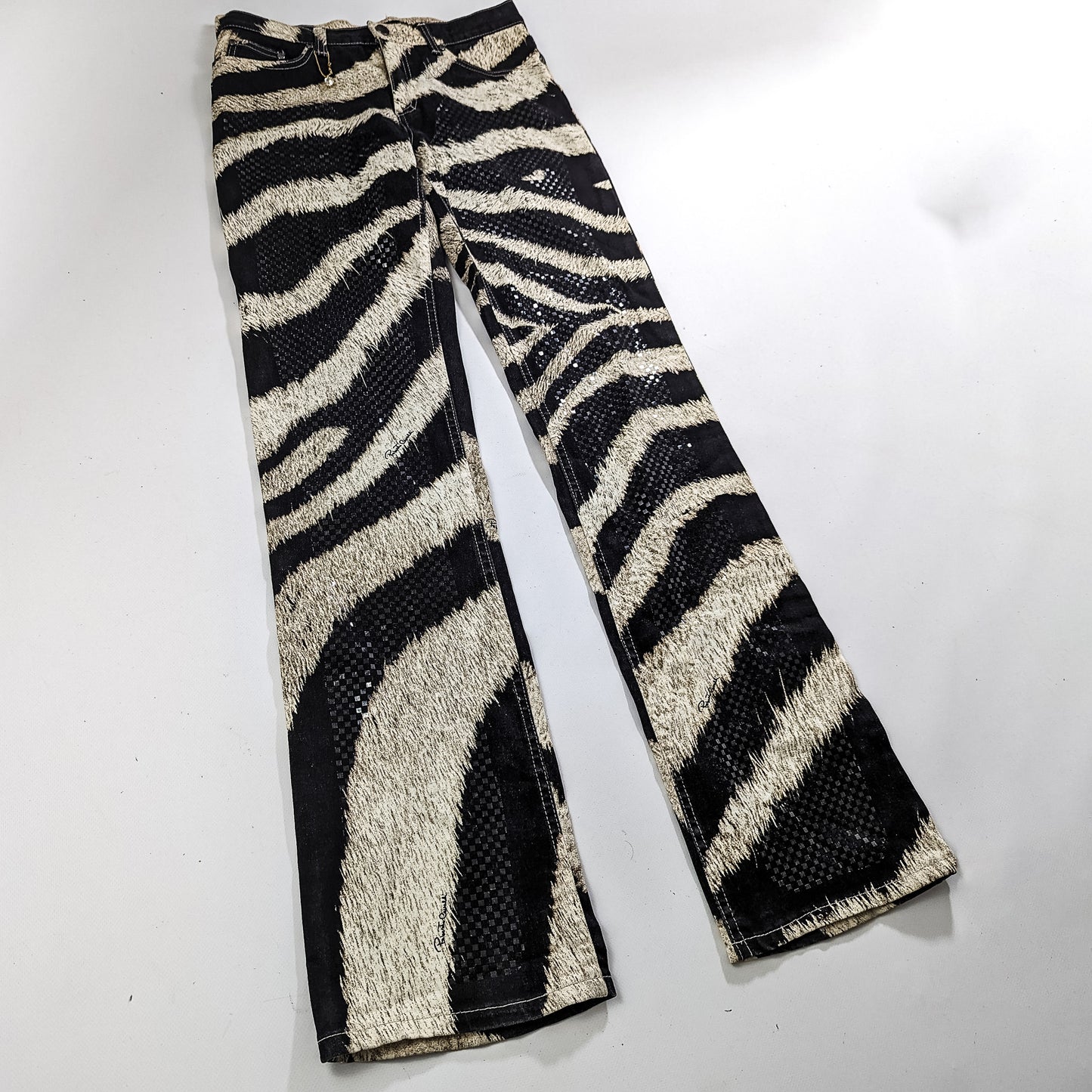 Roberto Cavalli Zebra pattern jeans - S