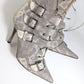 Dior by Galliano gray snake leather lace-up boots -EU39|6UK|8US