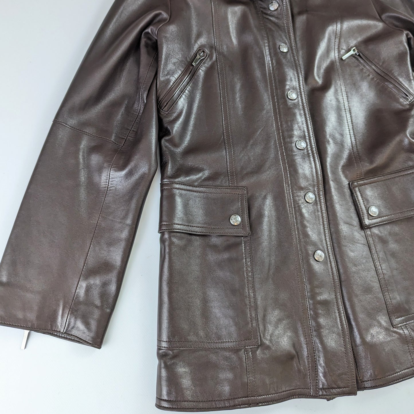 Dior brown leather jacket coat - S/M