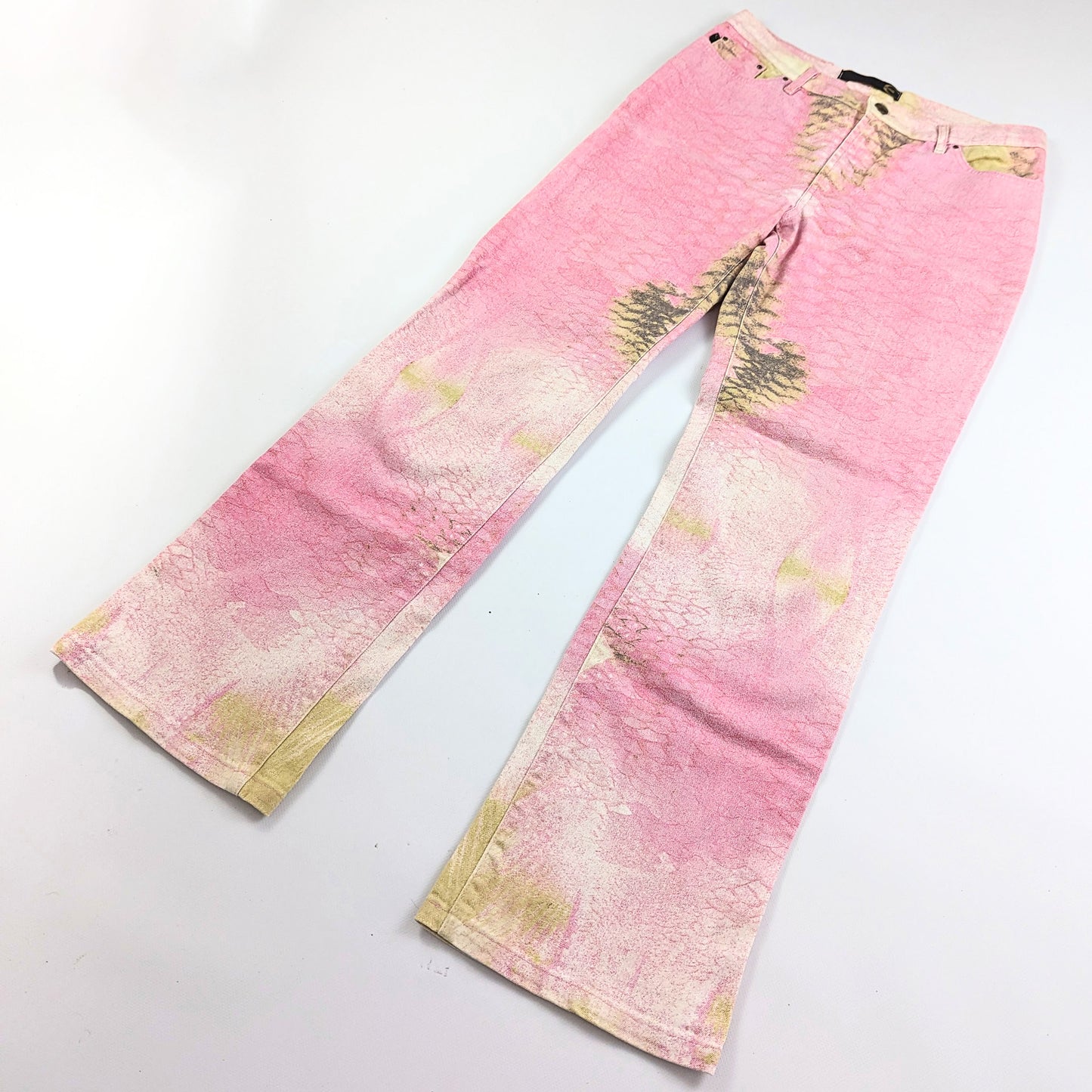 Just Cavalli Rose Gold python jeans - M